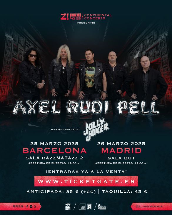 Gira de Axel Rudi Pell Gira de Axel Rudi Pell